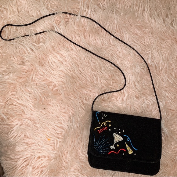 (SOLD DEPOP)Vintage suede party purse with pouches - Picture 2 of 2